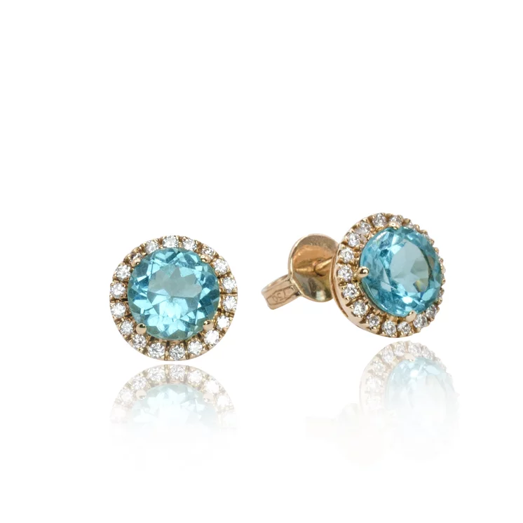 Diamantové náušnice s apatitom Moraglione 1922 Diamantové náušnice s apatitom Moraglione 1922