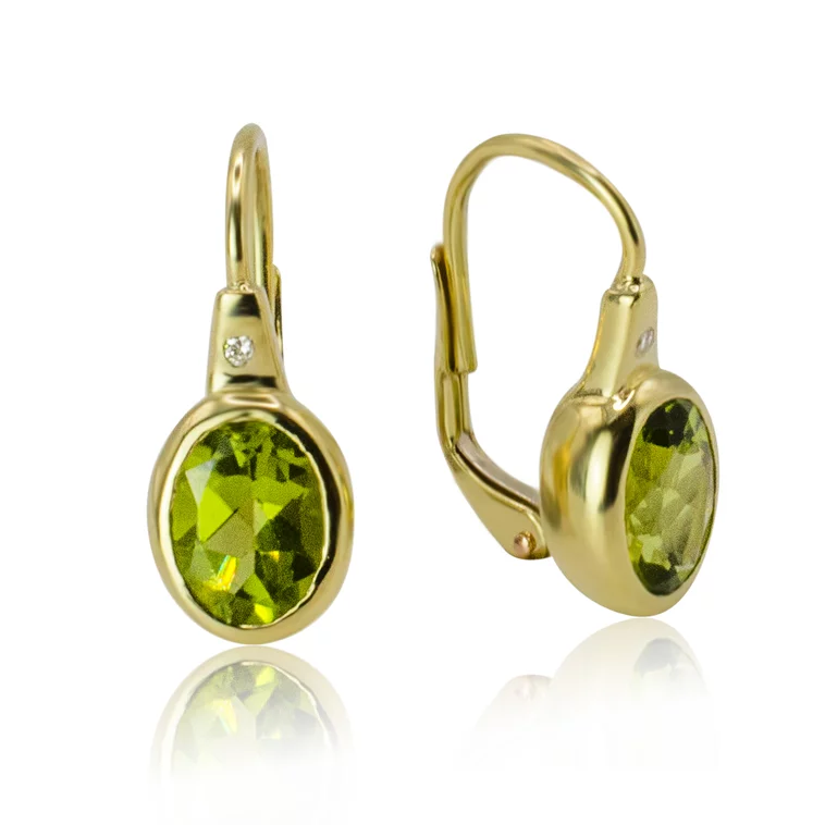 Diamantové náušnice s olivínom LEA1349.WS Diamantové náušnice s olivínom LEA1349.WS