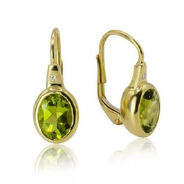 Diamantové náušnice s olivínom LEA1349.WS Diamantové náušnice s olivínom LEA1349.WS