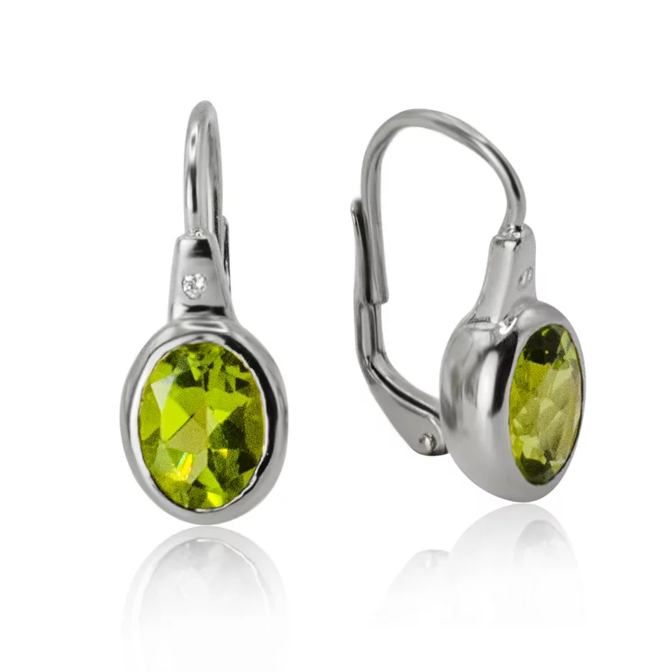 Diamantové náušnice s olivínom LEA1354.WS Diamantové náušnice s olivínom LEA1354.WS