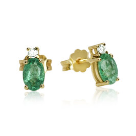 Diamantové náušnice s prírodnými smaragdmi LEA1494.SP