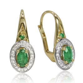 Diamantové náušnice s prírodnými smaragdmi LEA1495.SP Diamantové náušnice s prírodnými smaragdmi LEA1495.SP