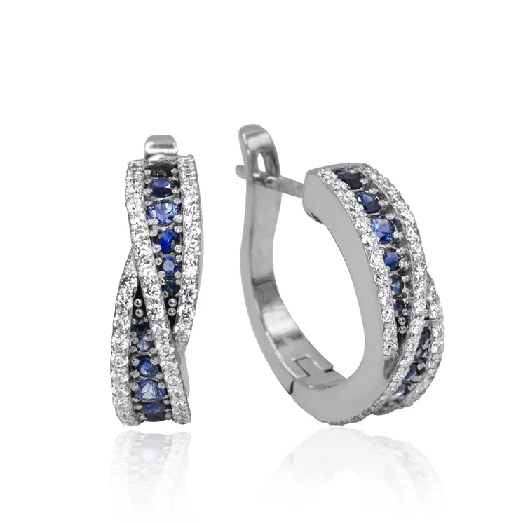 Diamantové náušnice s prírodnými zafírmi LEA1367.GD Diamantové náušnice s prírodnými zafírmi LEA1367.GD