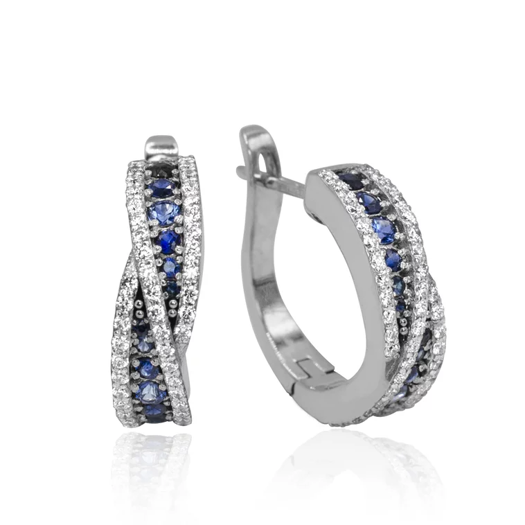 Diamantové náušnice s prírodnými zafírmi LEA1367.GD Diamantové náušnice s prírodnými zafírmi LEA1367.GD