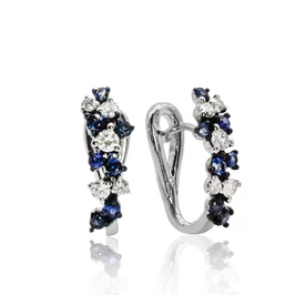 Diamantové náušnice so zafírmi Moraglione 1922 Diamantové náušnice so zafírmi Moraglione 1922