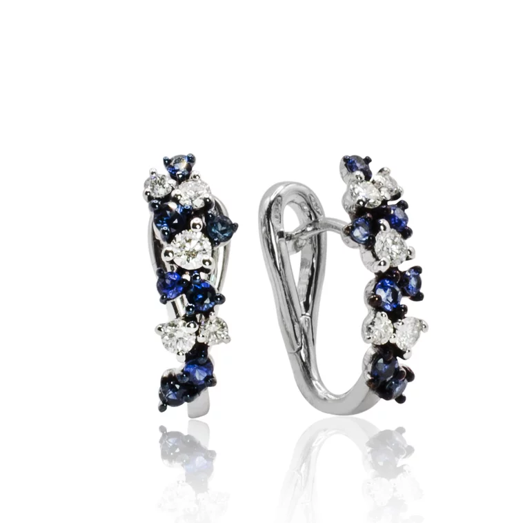 Diamantové náušnice so zafírmi Moraglione 1922 Diamantové náušnice so zafírmi Moraglione 1922
