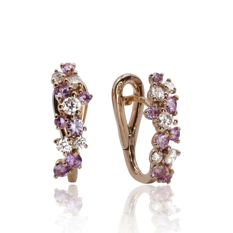 Diamantové náušnice so zafírmi Moraglione 1922 Diamantové náušnice so zafírmi Moraglione 1922