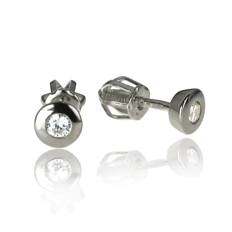Diamantové náušnice Studs white Diamantové náušnice Studs white