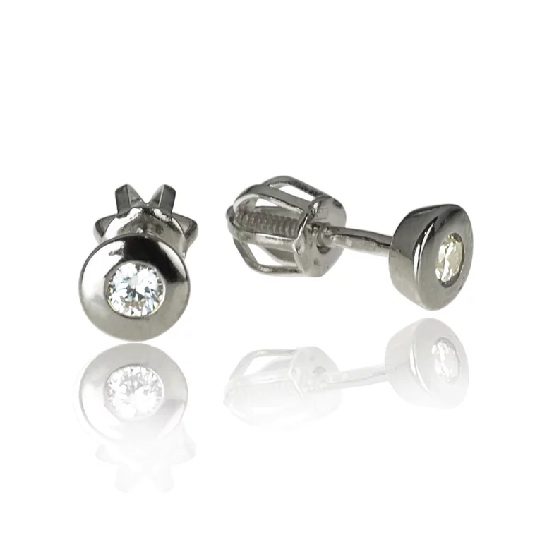Diamantové náušnice Studs white Diamantové náušnice Studs white