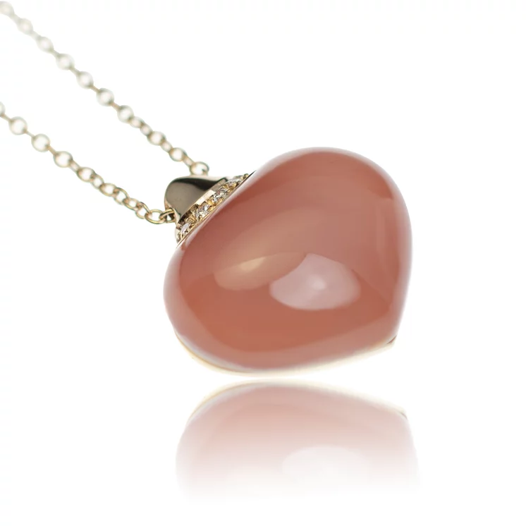 Diamantový náhrdelník Moraglione 1922 s koralom a milky quartzom Diamantový náhrdelník Moraglione 1922 s koralom a milky quartzom