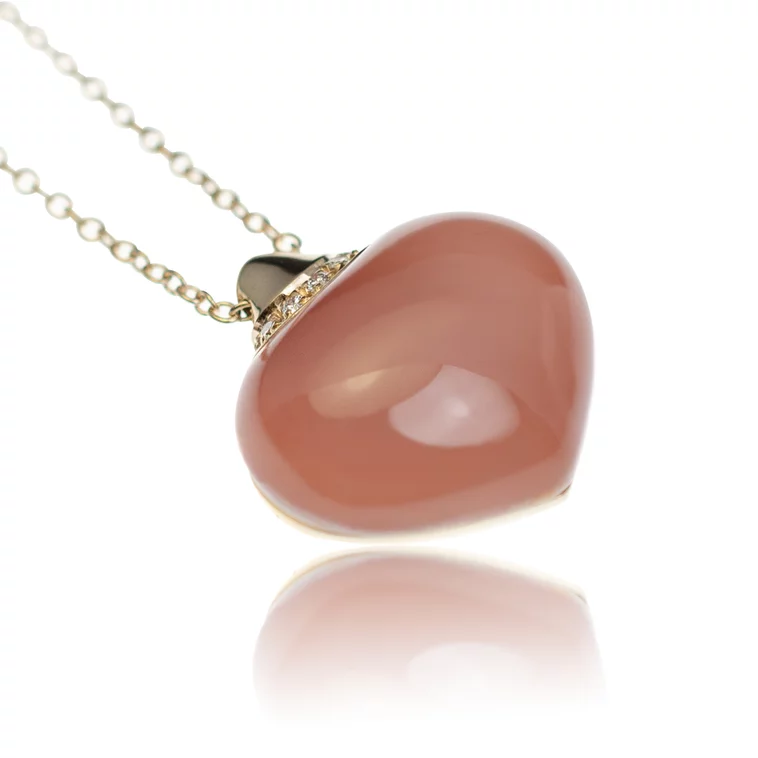 Diamantový náhrdelník Moraglione 1922 s koralom a milky quartzom Diamantový náhrdelník Moraglione 1922 s koralom a milky quartzom