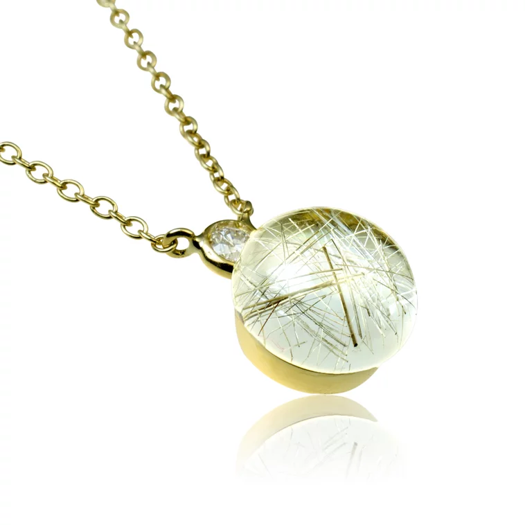Diamantový náhrdelník Moraglione 1922 s prírodnou perleťou a rutile quartzom Diamantový náhrdelník Moraglione 1922 s prírodnou perleťou a rutile quartzom