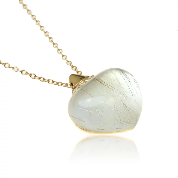Diamantový náhrdelník Moraglione 1922 s rutile quartzom a perleťou Diamantový náhrdelník Moraglione 1922 s rutile quartzom a perleťou