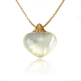 Diamantový náhrdelník Moraglione 1922 s rutile quartzom a perleťou
