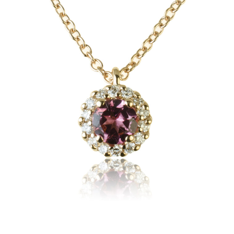 Diamantový náhrdelník Moraglione 1922 s turmalínom