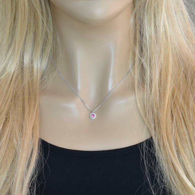 Diamantový náhrdelník s turmalínom