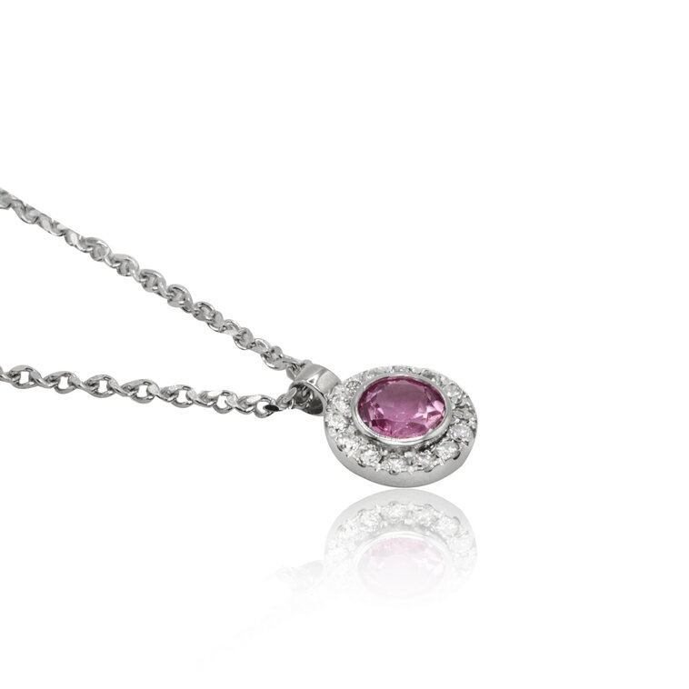 Diamantový náhrdelník s turmalínom