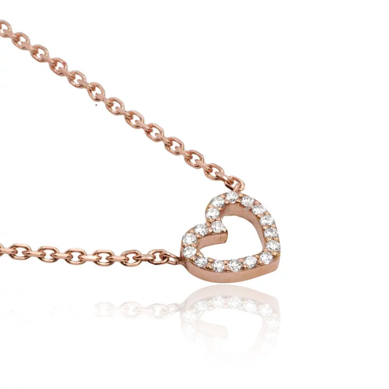 Diamantový náhrdelník srdiečko pink LNL434.WS Diamantový náhrdelník srdiečko pink LNL434.WS
