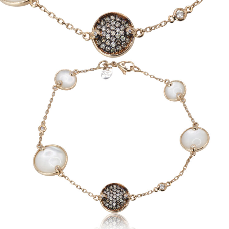 Diamantový náramok Moraglione 1922 s perleťou