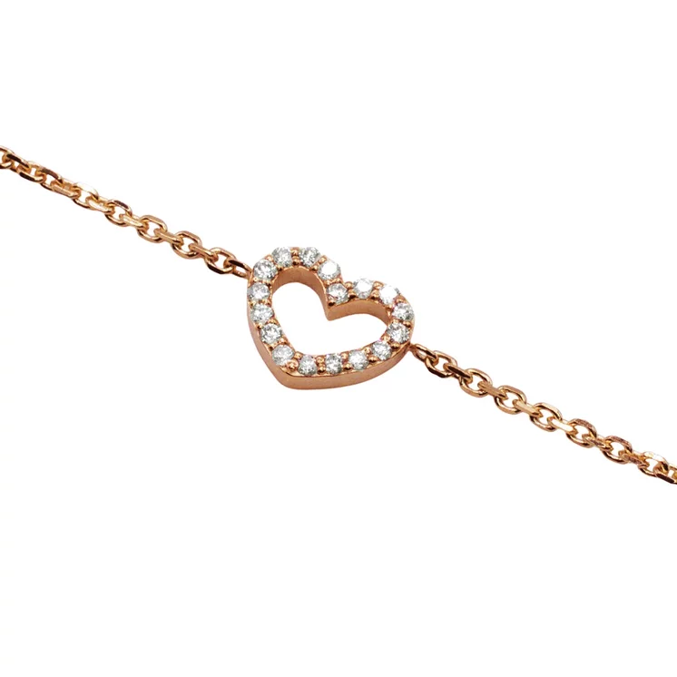 Diamantový náramok srdiečko pink LBR408.WS Diamantový náramok srdiečko pink LBR408.WS