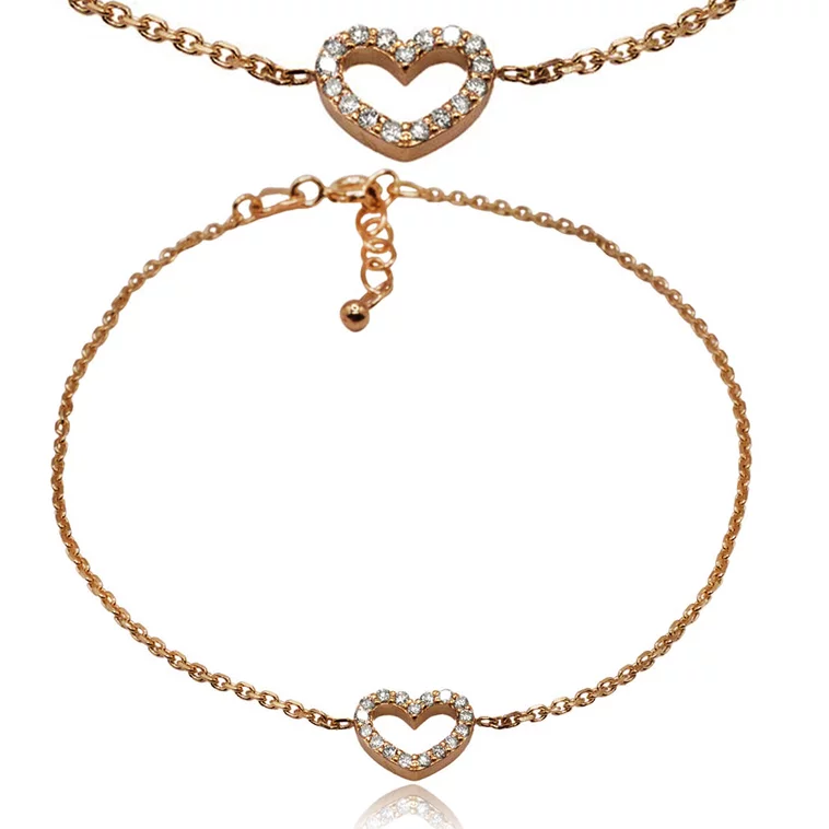 Diamantový náramok srdiečko pink LBR408.WS Diamantový náramok srdiečko pink LBR408.WS
