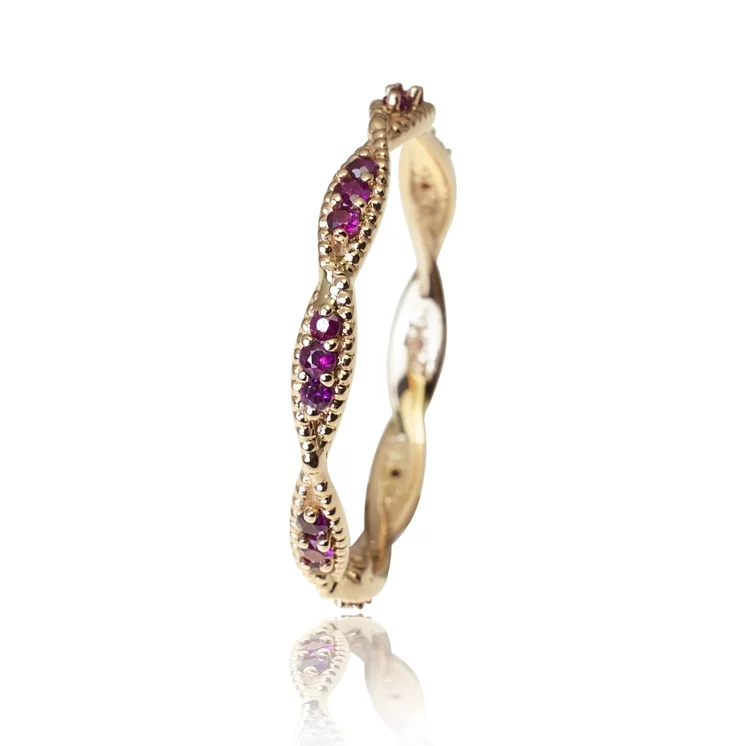 Diamantový prsteň Moraglione 1922 s rubínmi Diamantový prsteň Moraglione 1922 s rubínmi