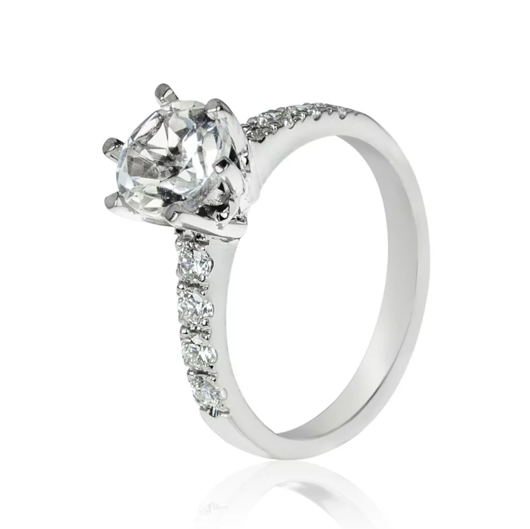 Diamantový prsteň s bielym topásom ER558.GX Diamantový prsteň s bielym topásom ER558.GX