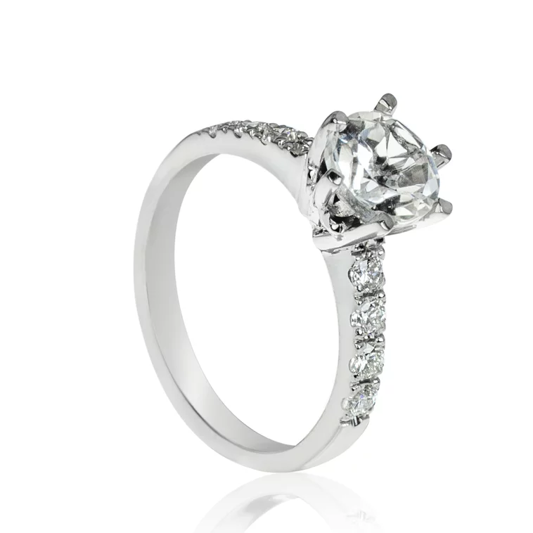 Diamantový prsteň s bielym topásom ER558.GX Diamantový prsteň s bielym topásom ER558.GX