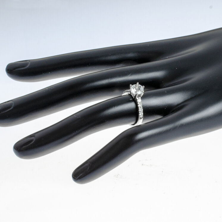 Diamantový prsteň s bielym topásom ER558.GX