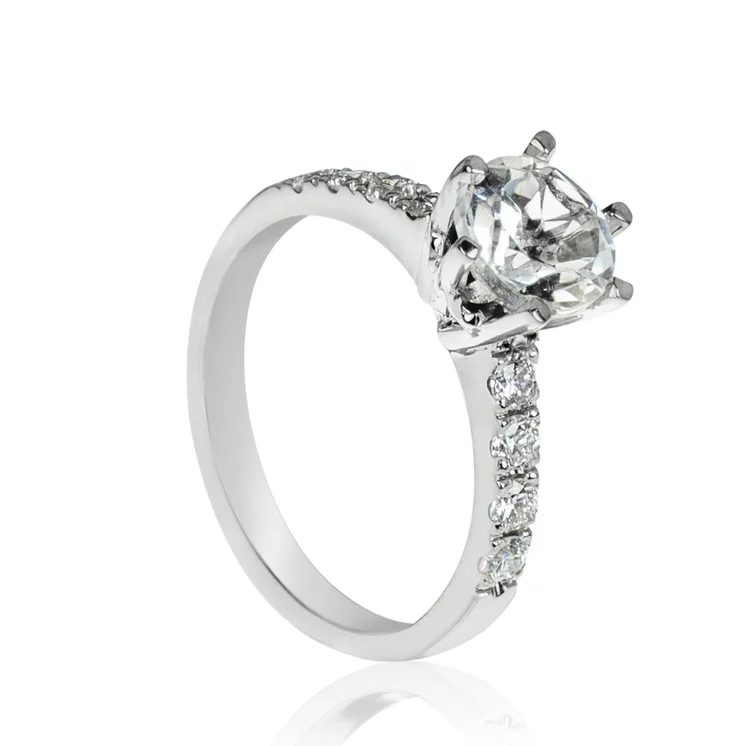Diamantový prsteň s bielym topásom ER558.GX Diamantový prsteň s bielym topásom ER558.GX