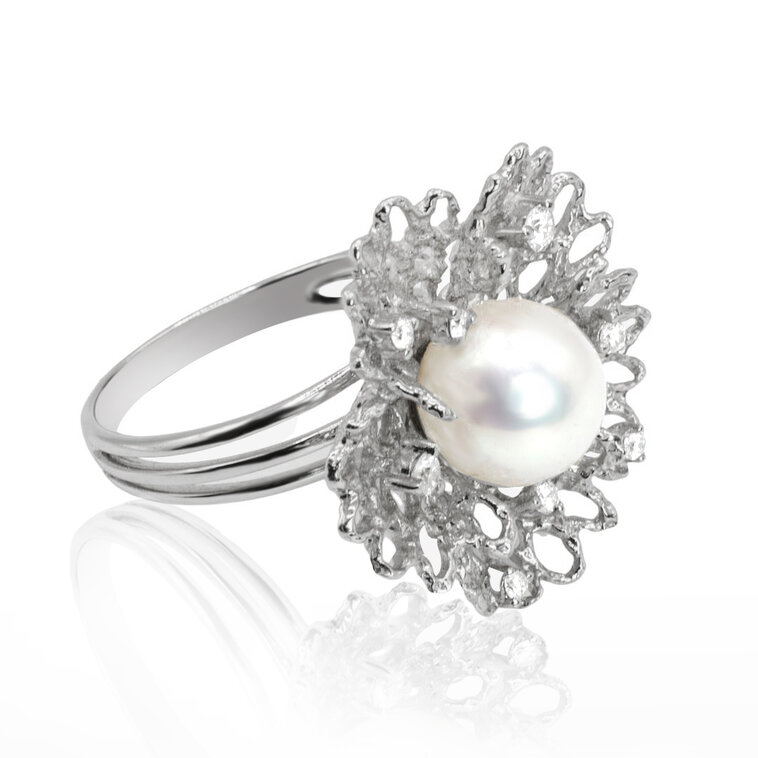 Diamantový prsteň s morskou Akoya perlou LRG783.PA