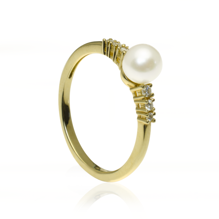 Diamantový prsteň s morskou perlou