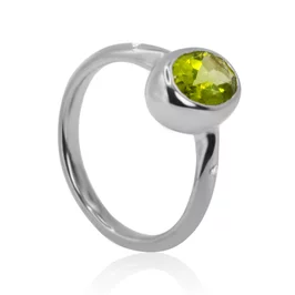 Diamantový prsteň s olivínom LRG726.WS Diamantový prsteň s olivínom LRG726.WS