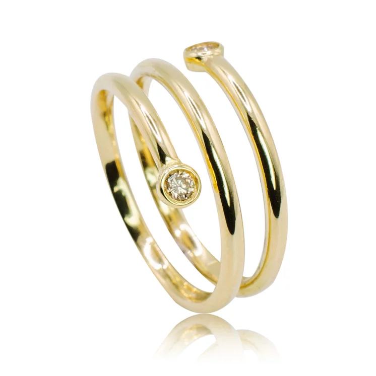 Diamantový prsteň s prírodnými champagne diamantmi LRG786.KL Diamantový prsteň s prírodnými champagne diamantmi LRG786.KL