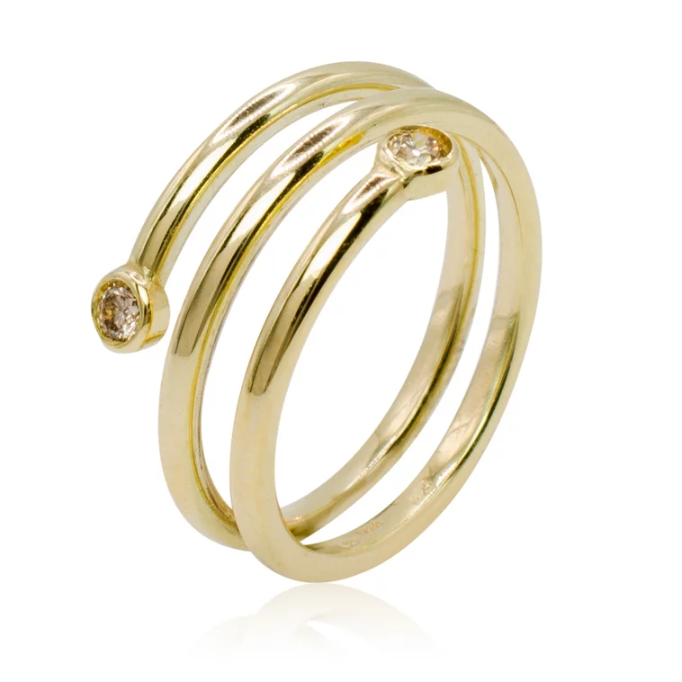 Diamantový prsteň s prírodnými champagne diamantmi LRG786.KL Diamantový prsteň s prírodnými champagne diamantmi LRG786.KL