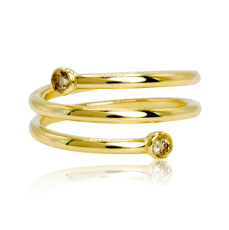 Diamantový prsteň s prírodnými champagne diamantmi LRG786.KL Diamantový prsteň s prírodnými champagne diamantmi LRG786.KL