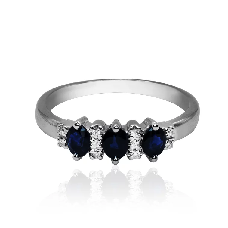 Diamantový prsteň s prírodnými zafírmi LRG795.SP Diamantový prsteň s prírodnými zafírmi LRG795.SP