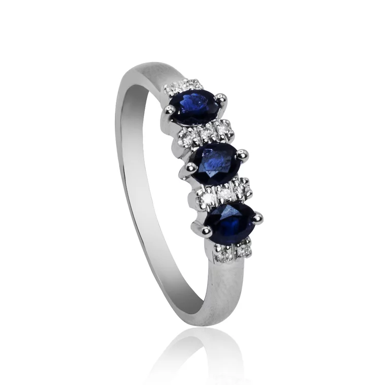 Diamantový prsteň s prírodnými zafírmi LRG795.SP Diamantový prsteň s prírodnými zafírmi LRG795.SP