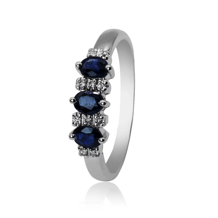 Diamantový prsteň s prírodnými zafírmi LRG795.SP Diamantový prsteň s prírodnými zafírmi LRG795.SP