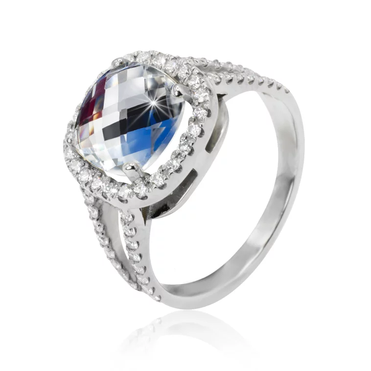 Diamantový prsteň s topásom LRG743.WS Diamantový prsteň s topásom LRG743.WS