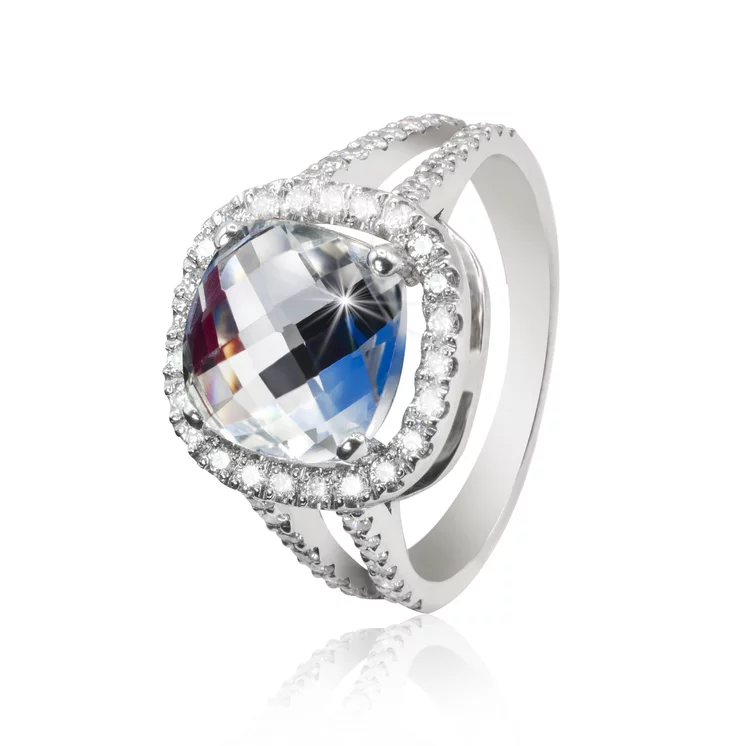 Diamantový prsteň s topásom LRG743.WS Diamantový prsteň s topásom LRG743.WS