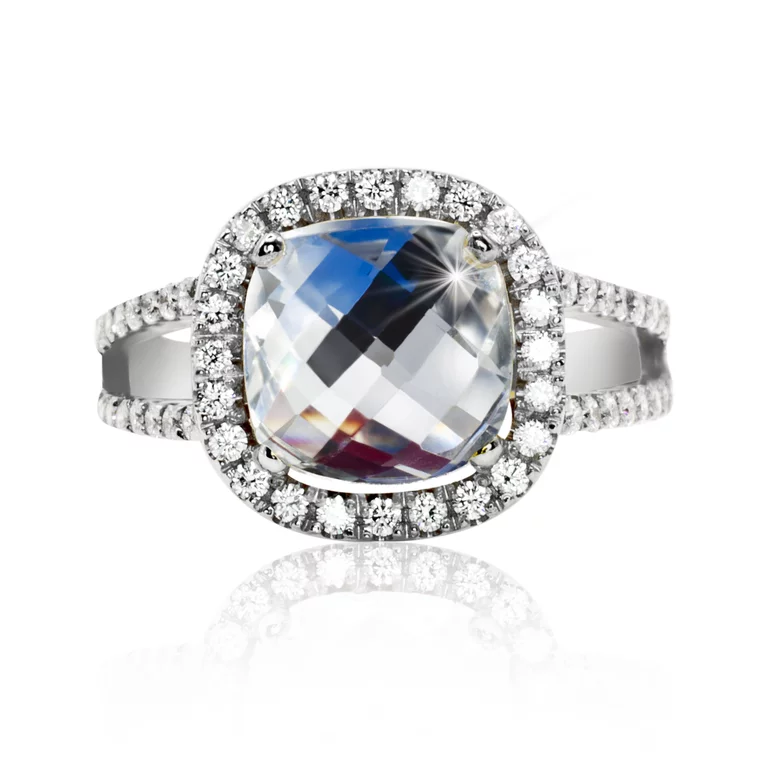 Diamantový prsteň s topásom LRG743.WS Diamantový prsteň s topásom LRG743.WS