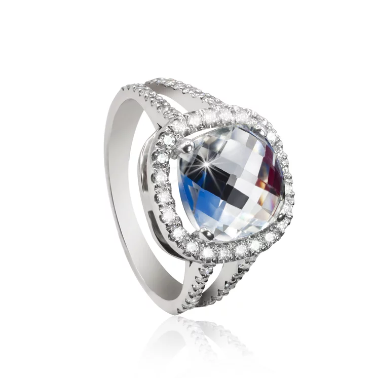 Diamantový prsteň s topásom LRG743.WS Diamantový prsteň s topásom LRG743.WS