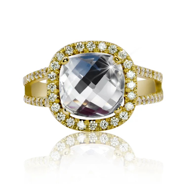 Diamantový prsteň s topásom LRG744.WS Diamantový prsteň s topásom LRG744.WS