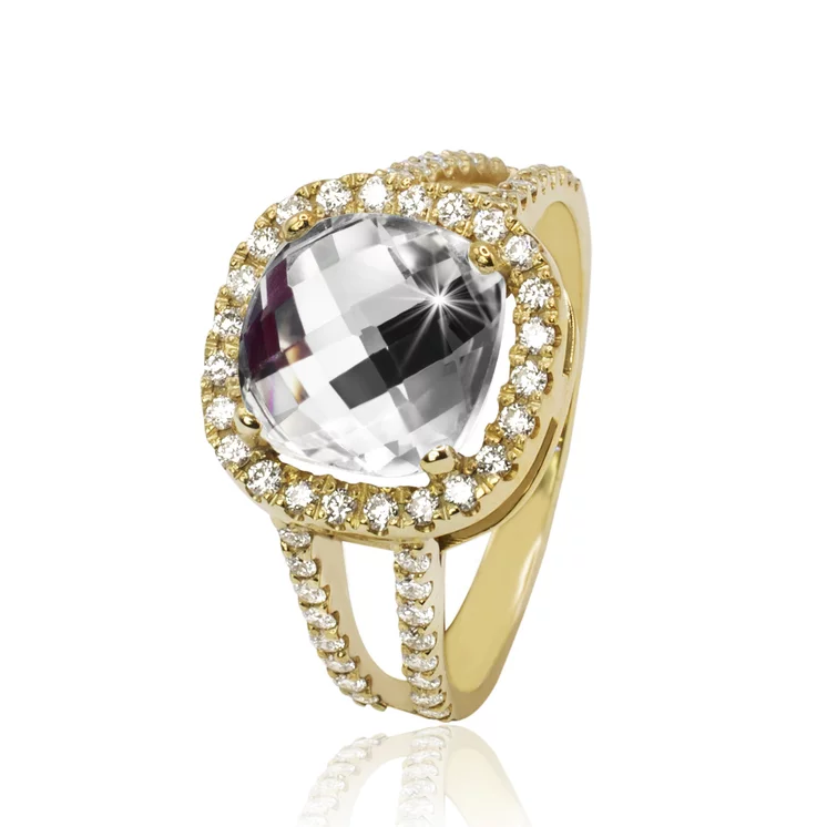 Diamantový prsteň s topásom LRG744.WS Diamantový prsteň s topásom LRG744.WS