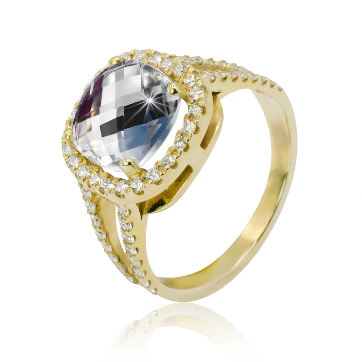 Diamantový prsteň s topásom LRG744.WS Diamantový prsteň s topásom LRG744.WS