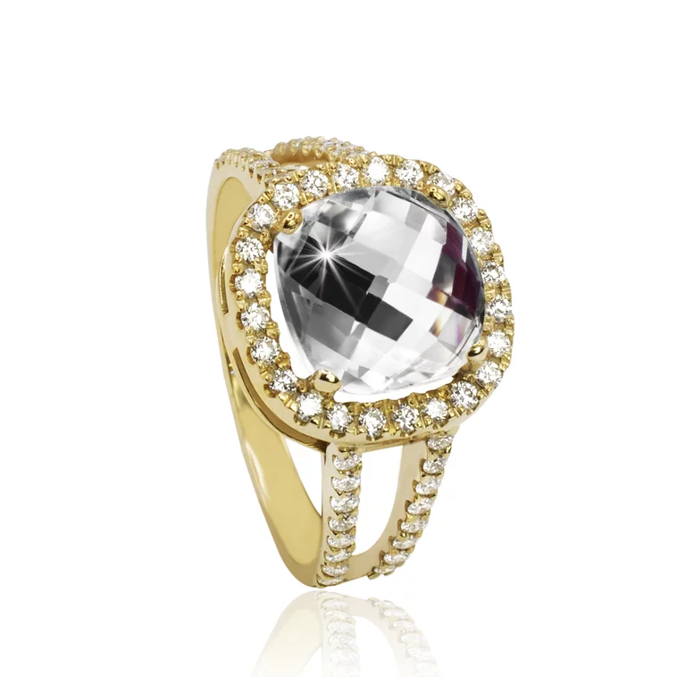 Diamantový prsteň s topásom LRG744.WS Diamantový prsteň s topásom LRG744.WS