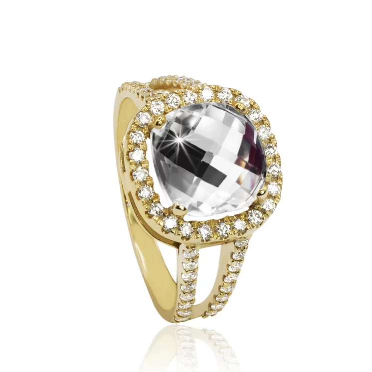 Diamantový prsteň s topásom LRG744.WS Diamantový prsteň s topásom LRG744.WS