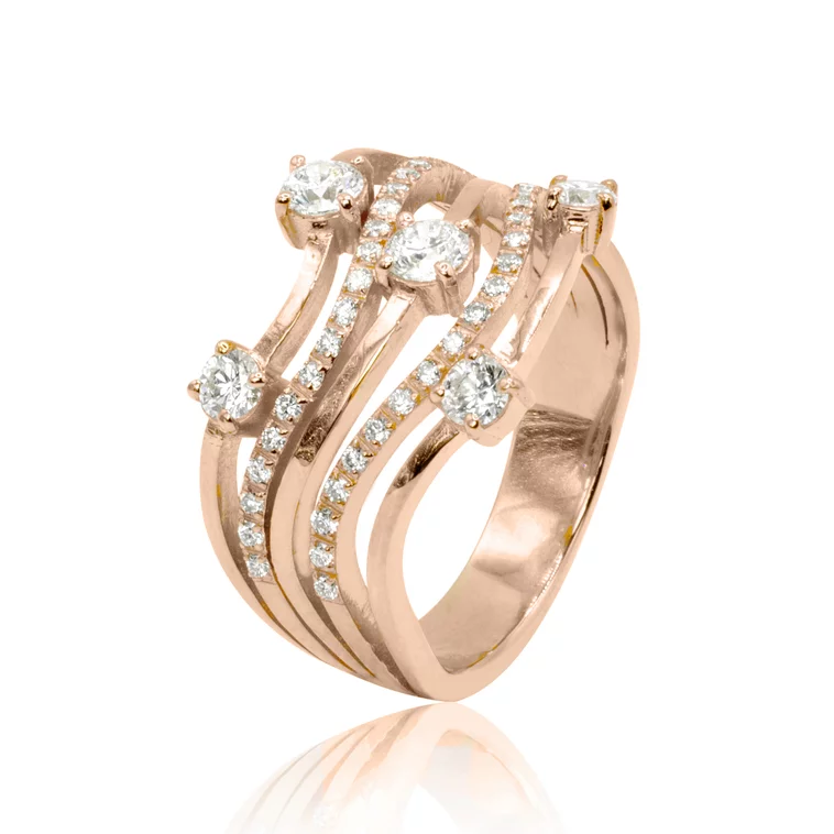 Diamantový prsteň Serena pink LRG721.GD