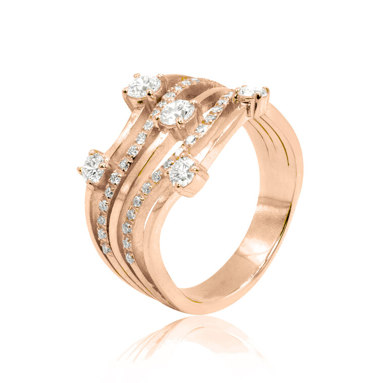 Diamantový prsteň Serena pink LRG721.GD